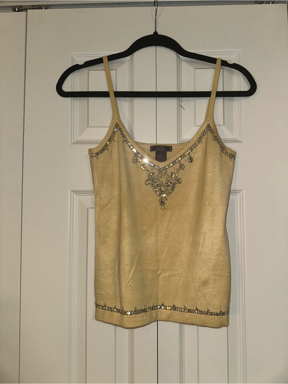 Y2K Embellished Butter Yellow Tank Top